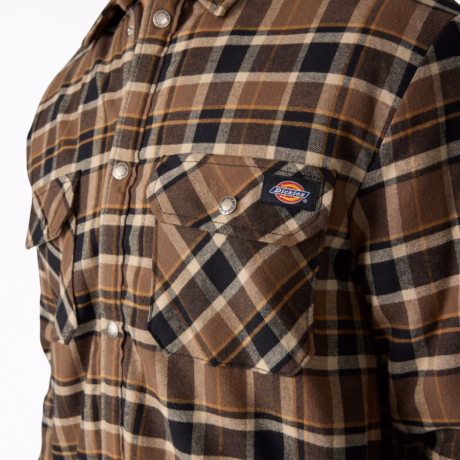Jachetă tip cămașă din flanel, hidrofugă, căptușită cu fleece