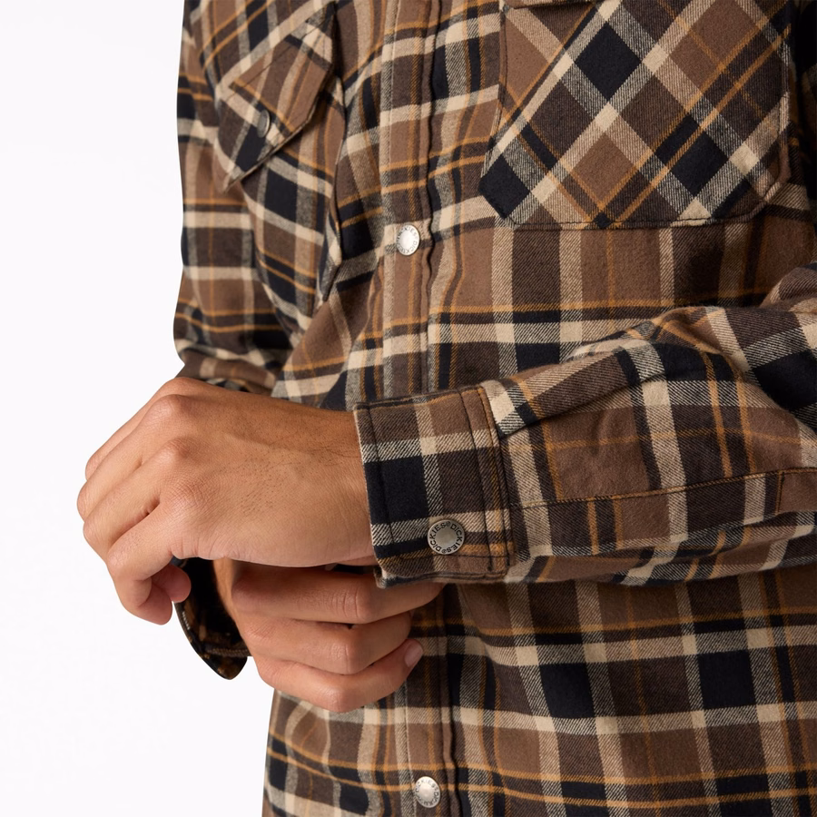 Jachetă tip cămașă din flanel, hidrofugă, căptușită cu fleece