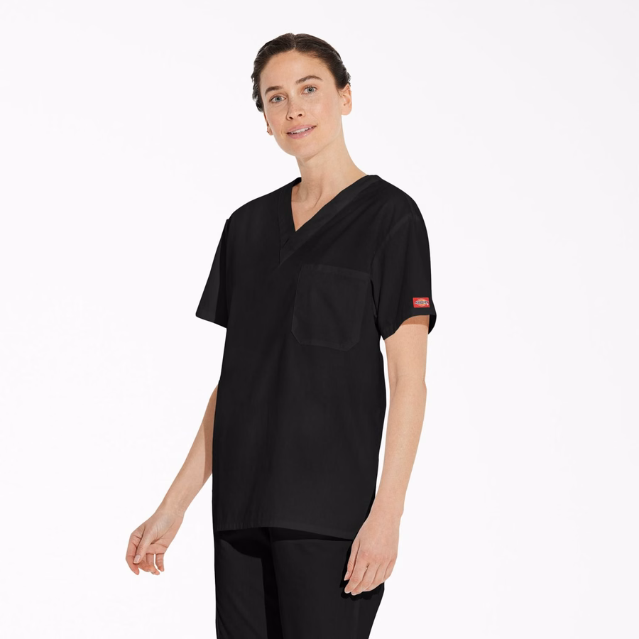 Bluză medicală unisex EDS Signature cu decolteu în V