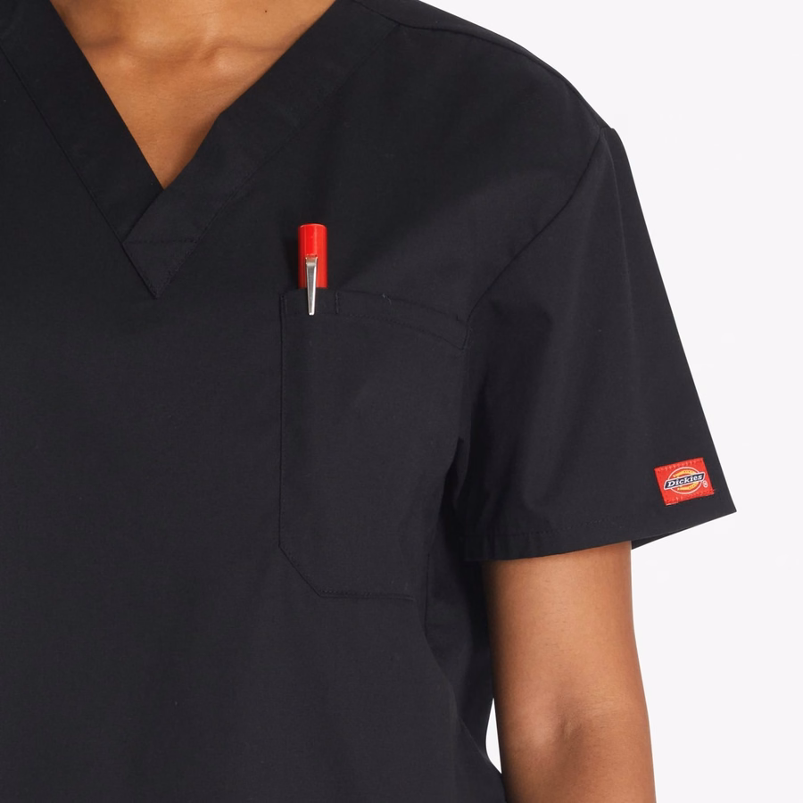 Bluză medicală unisex EDS Signature cu decolteu în V