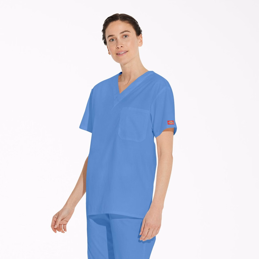 Bluză medicală unisex EDS Signature cu decolteu în V