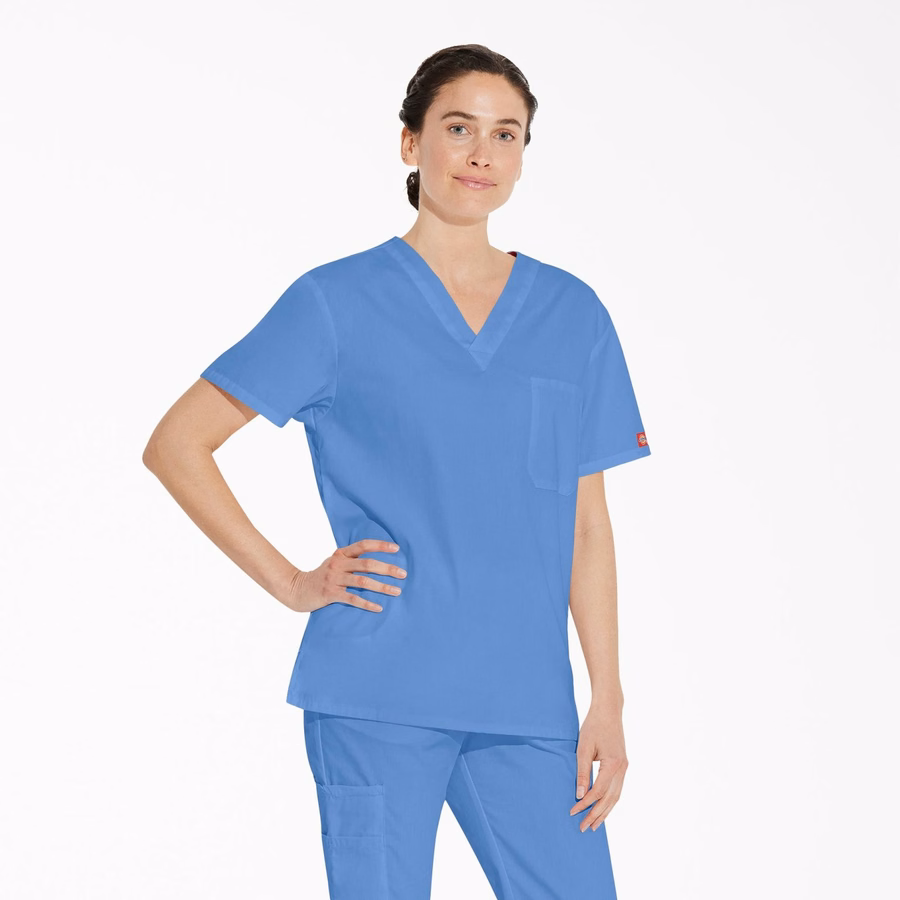 Bluză medicală unisex EDS Signature cu decolteu în V