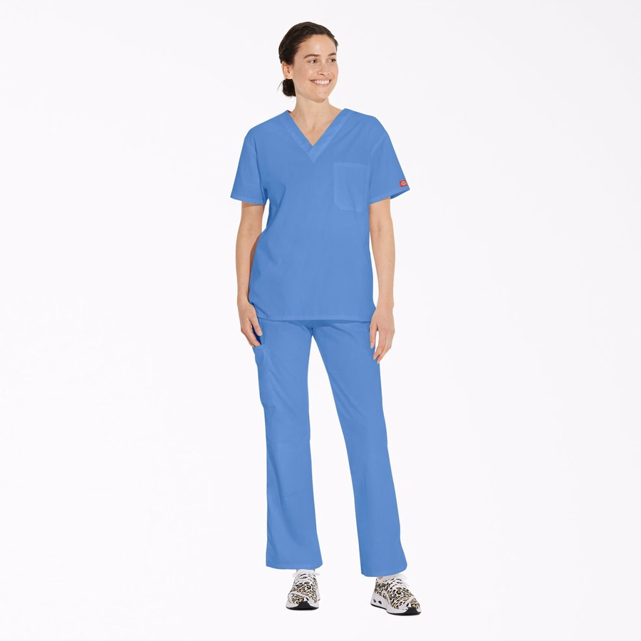 Bluză medicală unisex EDS Signature cu decolteu în V