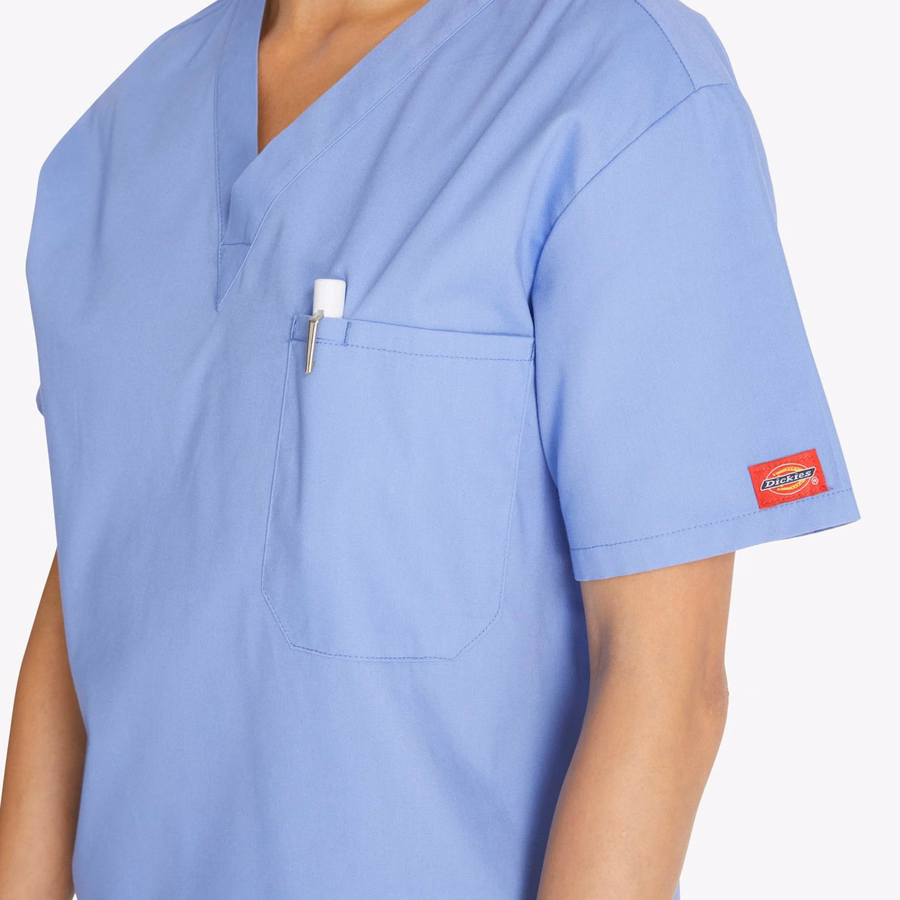 Bluză medicală unisex EDS Signature cu decolteu în V