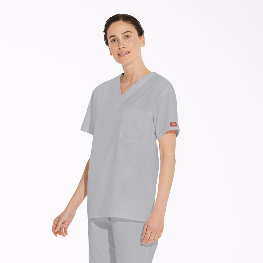 Bluză medicală unisex EDS Signature cu decolteu în V