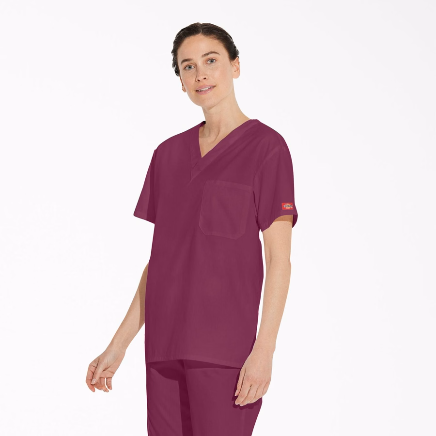 Bluză medicală unisex EDS Signature cu decolteu în V