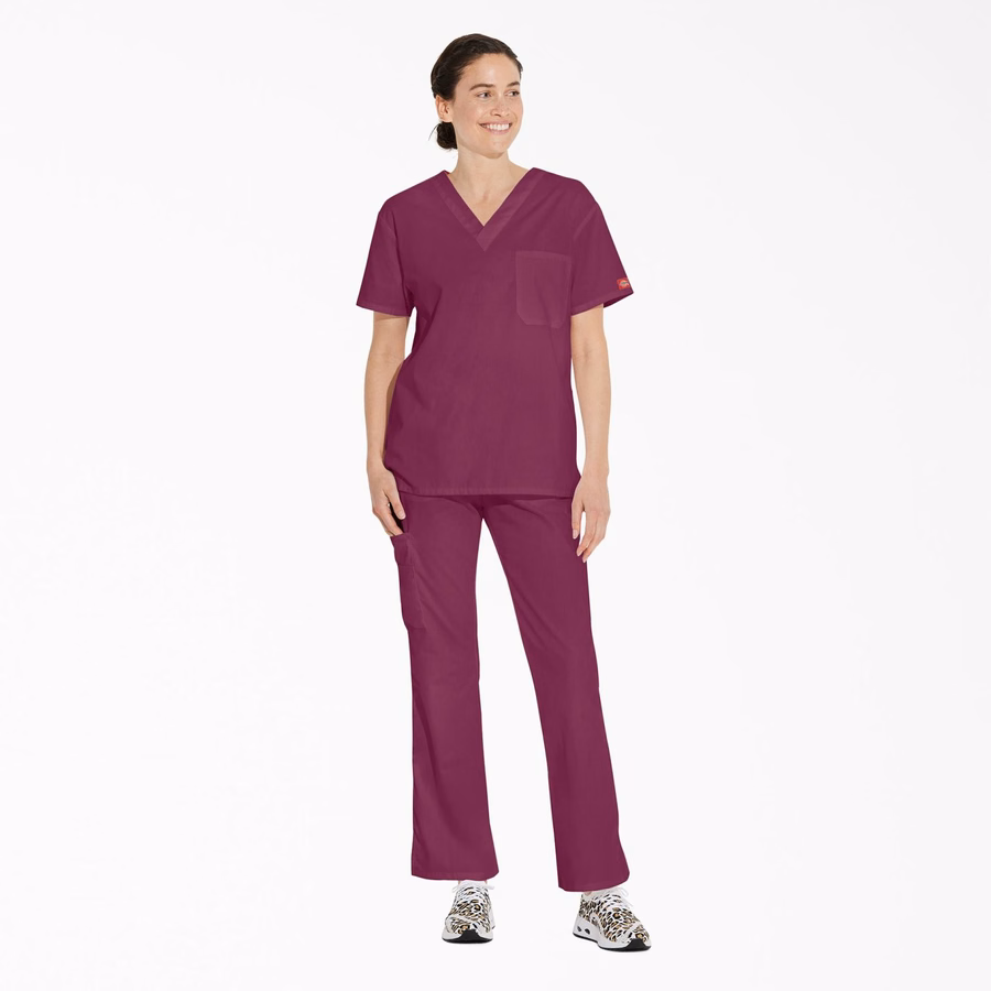 Bluză medicală unisex EDS Signature cu decolteu în V