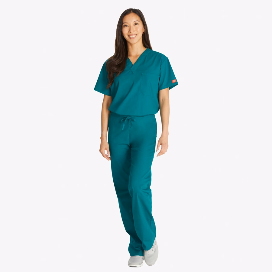 Bluză medicală unisex EDS Signature cu decolteu în V