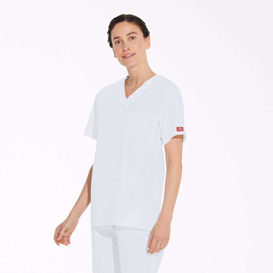 Bluză medicală unisex EDS Signature cu decolteu în V