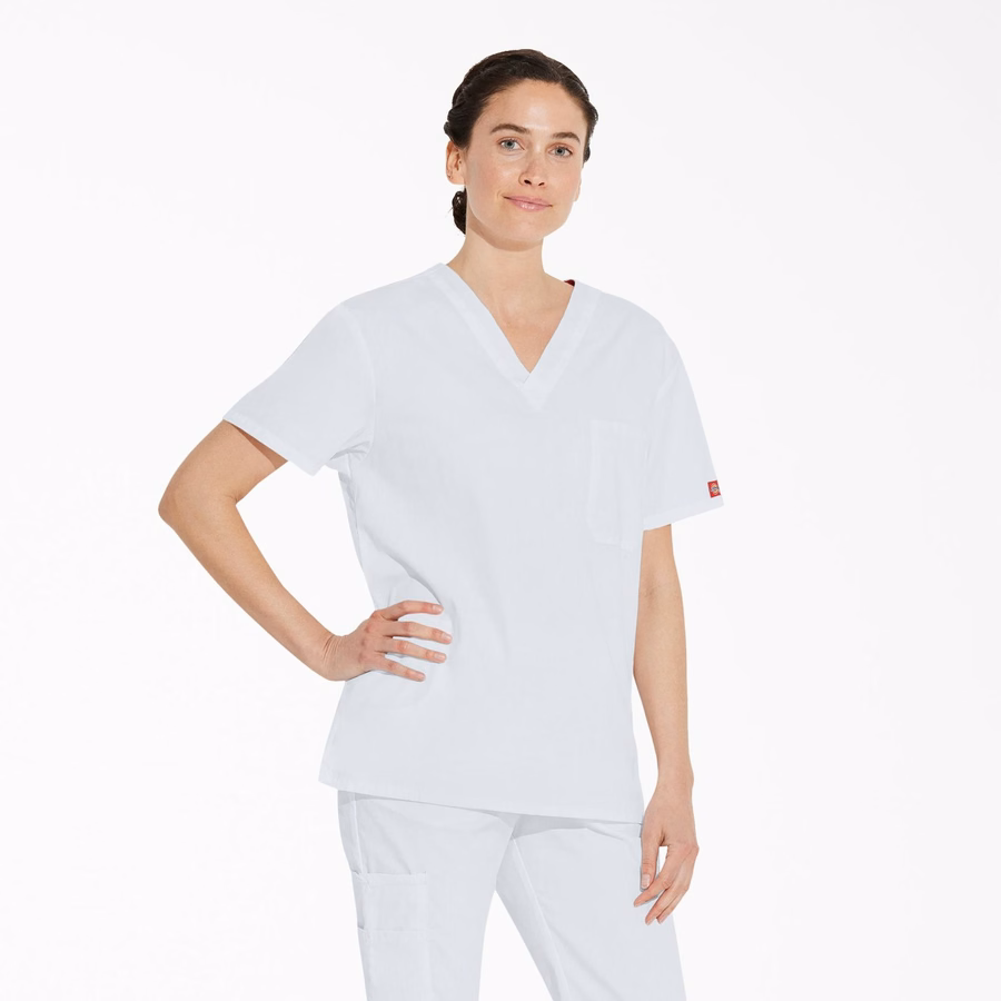 Bluză medicală unisex EDS Signature cu decolteu în V