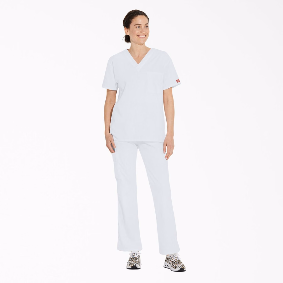 Bluză medicală unisex EDS Signature cu decolteu în V