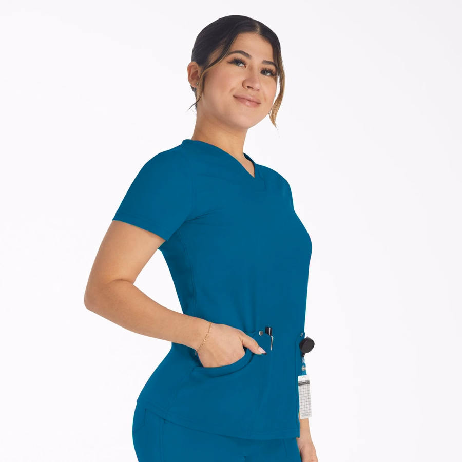 Bluză medicală EDS NXT cu decolteu în V pentru femei