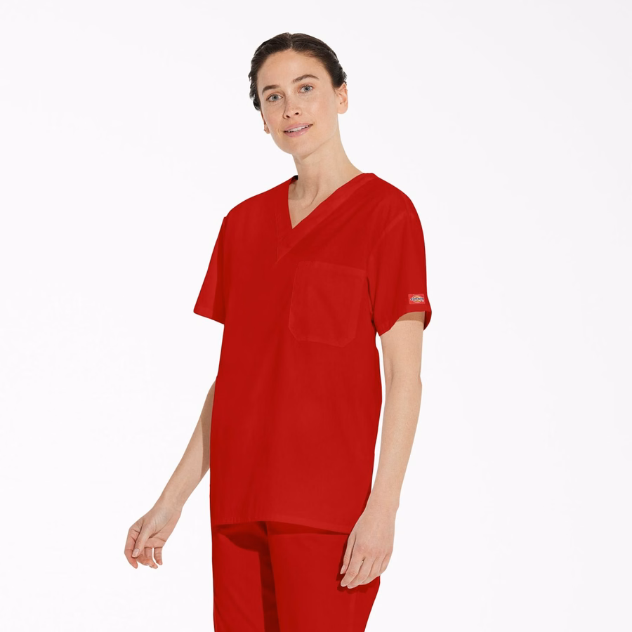 Bluză medicală unisex EDS Signature cu decolteu în V