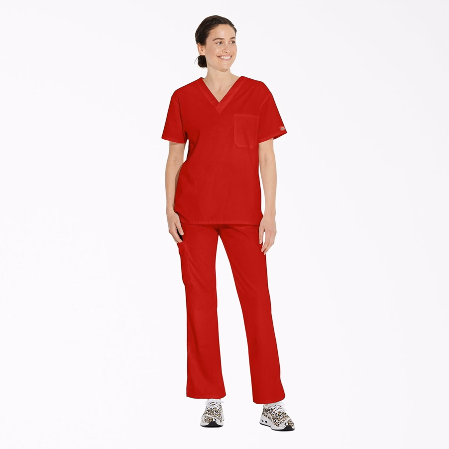 Bluză medicală unisex EDS Signature cu decolteu în V