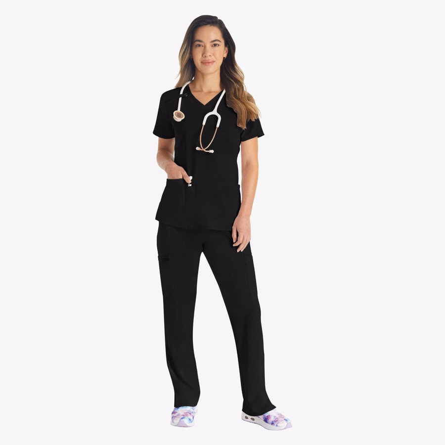 Bluză medicală EDS Essentials cu decolteu în V pentru femei