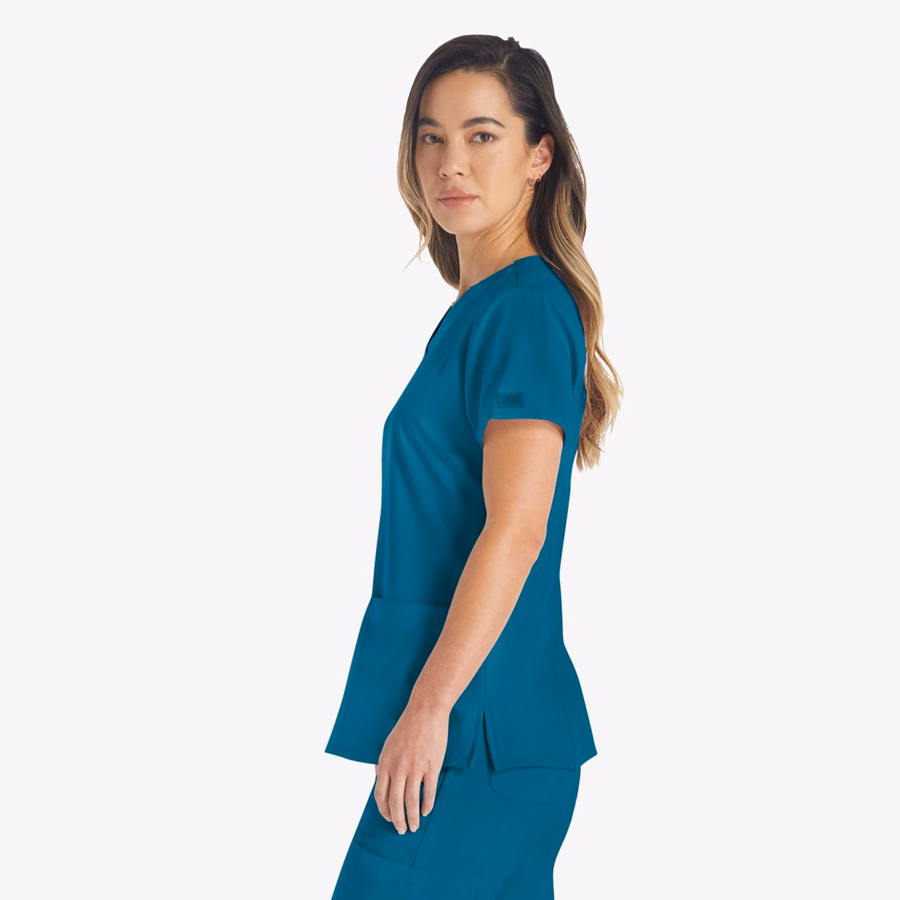 Bluză medicală EDS Essentials cu decolteu în V pentru femei