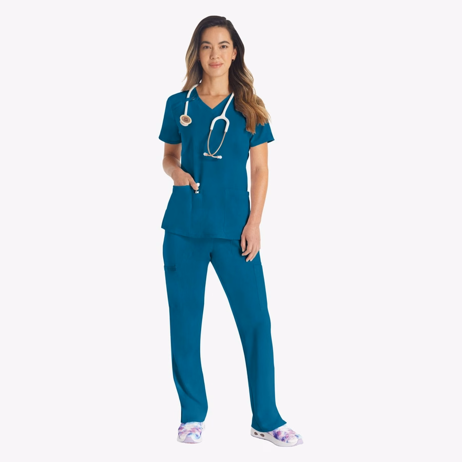Bluză medicală EDS Essentials cu decolteu în V pentru femei