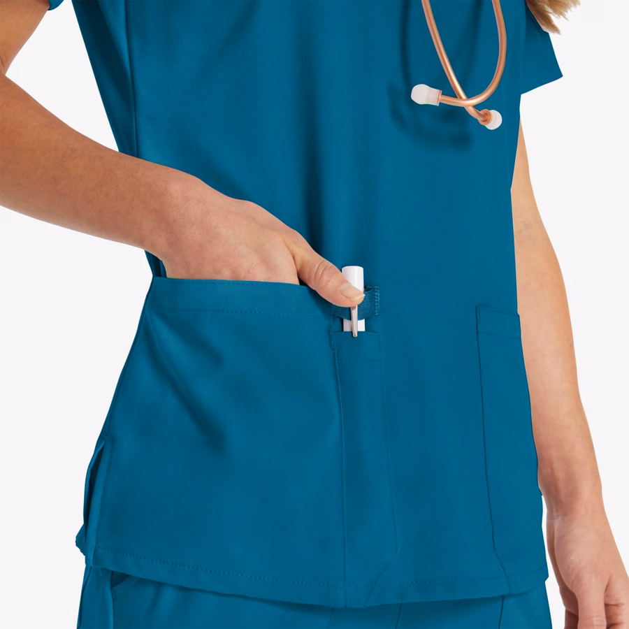 Bluză medicală EDS Essentials cu decolteu în V pentru femei