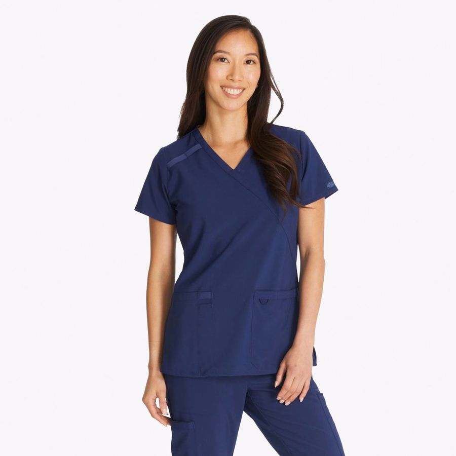 Bluză medicală EDS Essentials Mock Wrap pentru femei