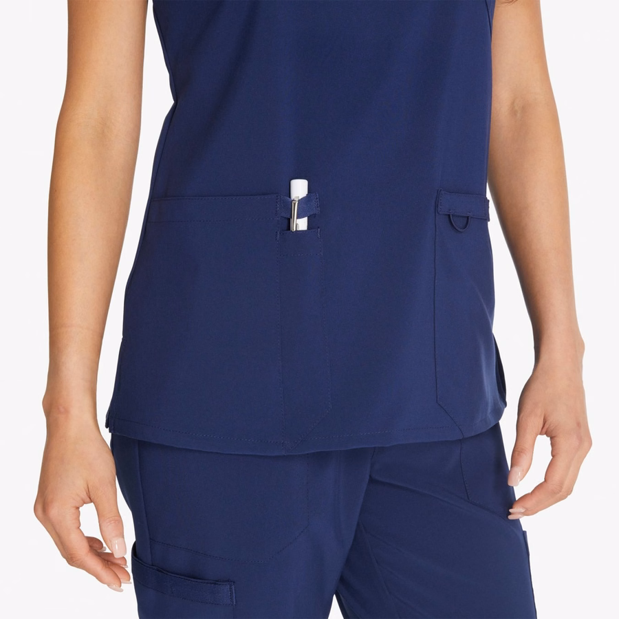 Bluză medicală EDS Essentials Mock Wrap pentru femei