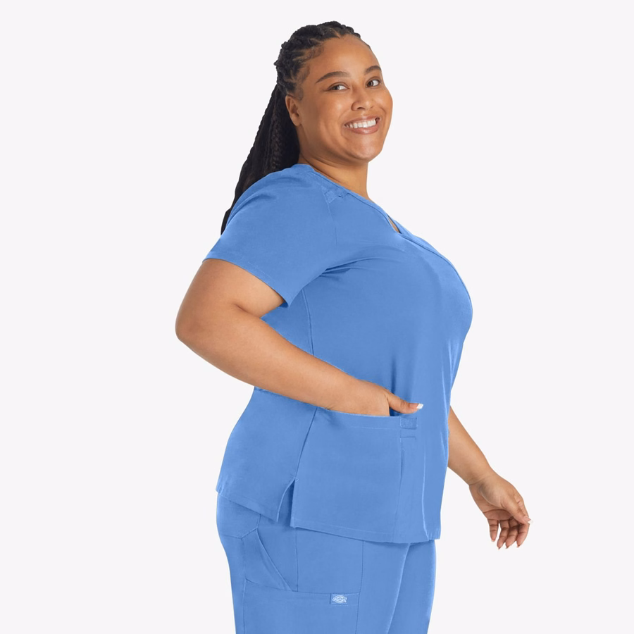 Bluză medicală EDS Essentials Mock Wrap pentru femei