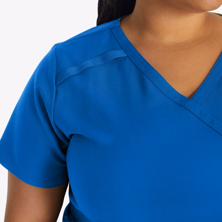 Bluză medicală EDS Essentials Mock Wrap pentru femei