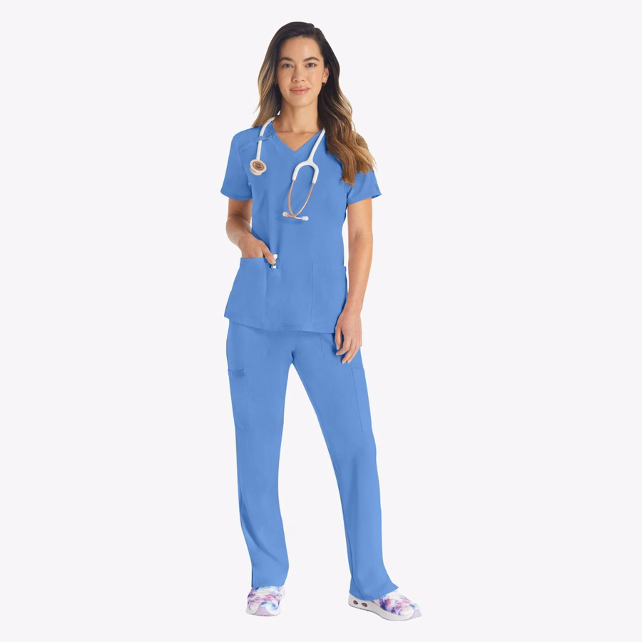 Bluză medicală EDS Essentials cu decolteu în V pentru femei