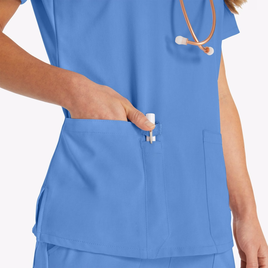 Bluză medicală EDS Essentials cu decolteu în V pentru femei