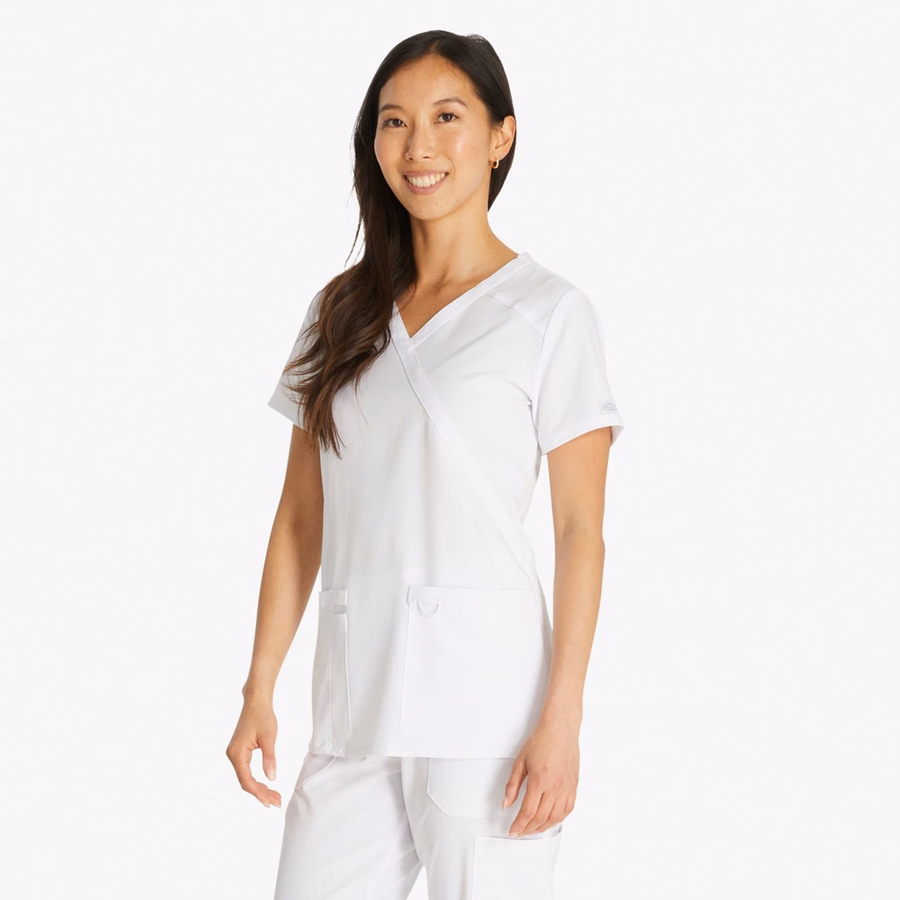 Bluză medicală EDS Essentials Mock Wrap pentru femei