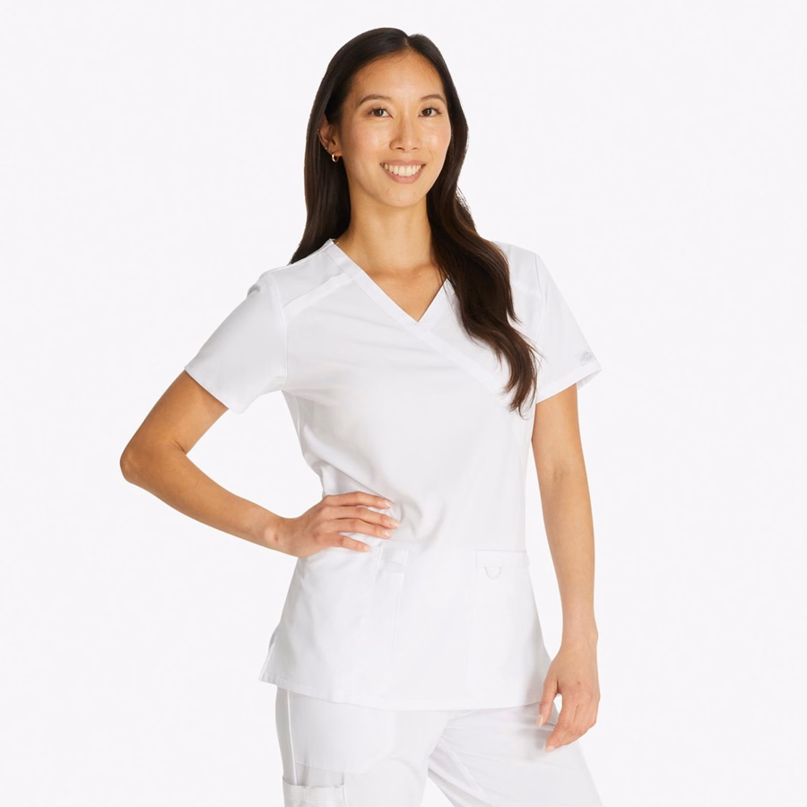 Bluză medicală EDS Essentials Mock Wrap pentru femei