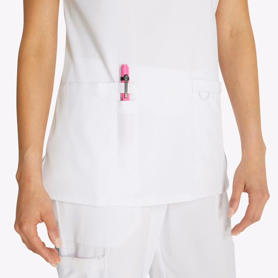 Bluză medicală EDS Essentials Mock Wrap pentru femei