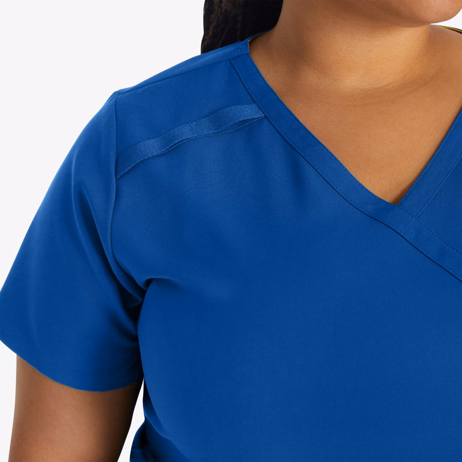 Bluză medicală EDS Essentials Mock Wrap pentru femei