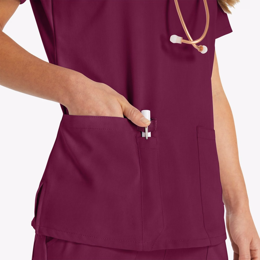 Bluză medicală EDS Essentials cu decolteu în V pentru femei