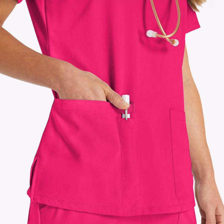 Bluză medicală EDS Essentials cu decolteu în V pentru femei
