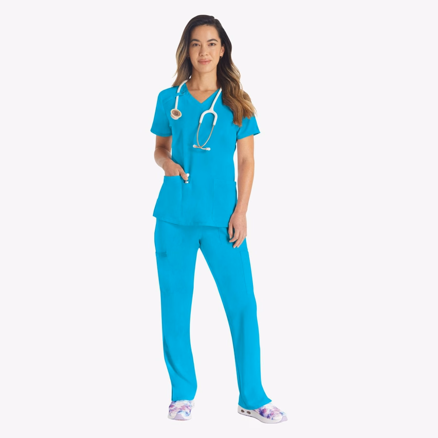Bluză medicală EDS Essentials cu decolteu în V pentru femei