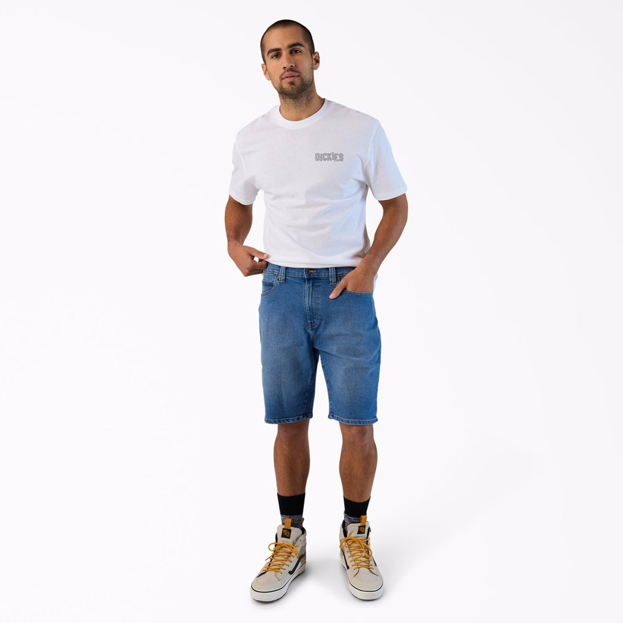 Pantaloni scurți din denim FLEX cu 5 buzunare. 11