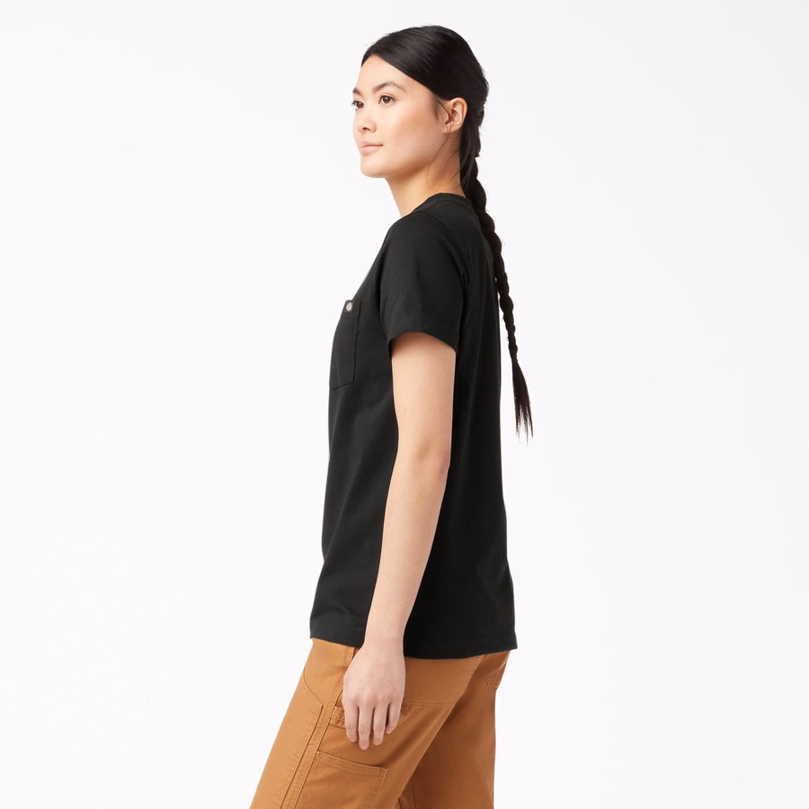 Tricou pentru femei cu mânecă scurtă și buzunar, greutate redusă