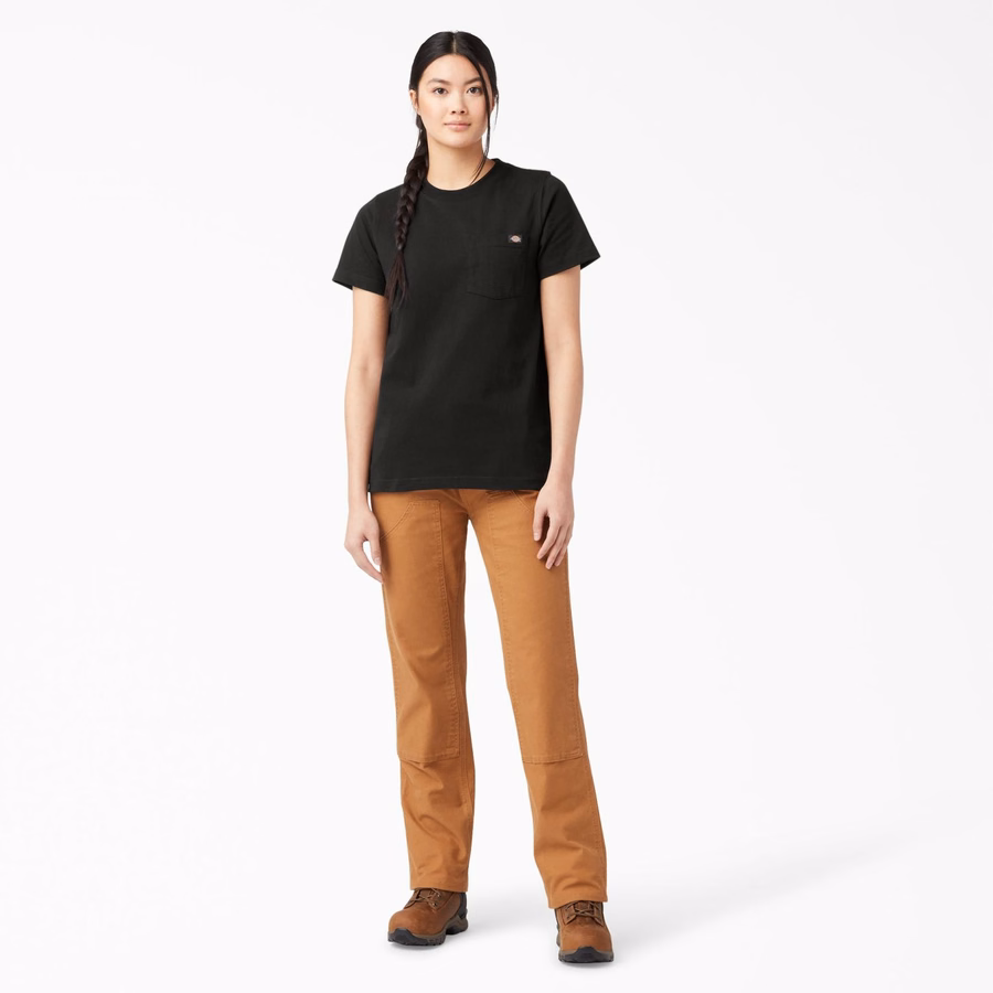 Tricou pentru femei cu mânecă scurtă și buzunar, greutate redusă