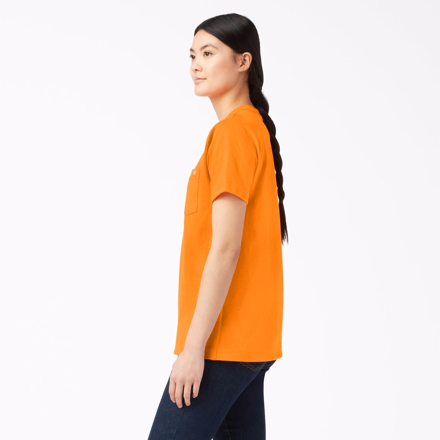 Tricou pentru femei cu mânecă scurtă și buzunar, greutate redusă