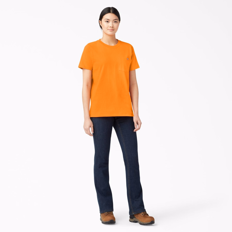 Tricou pentru femei cu mânecă scurtă și buzunar, greutate redusă