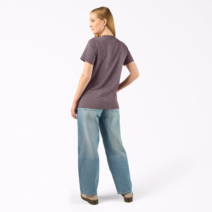 Tricou pentru femei cu mânecă scurtă și buzunar, greutate redusă