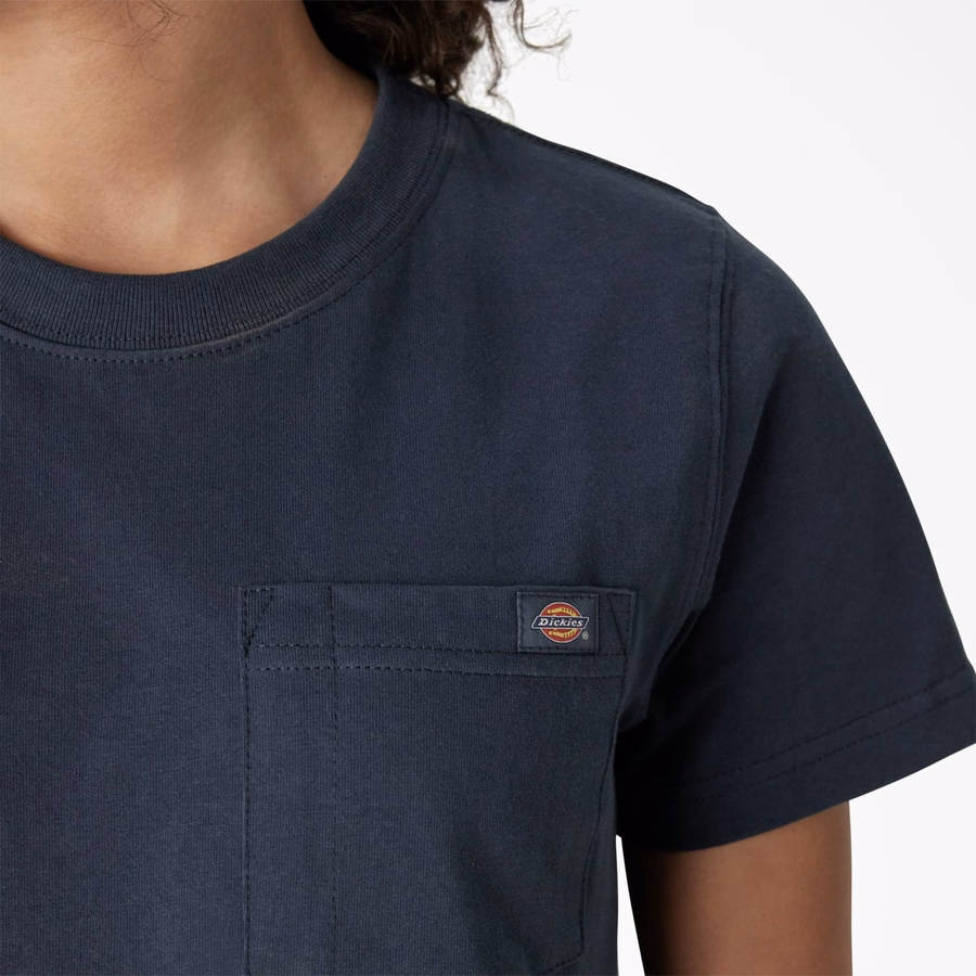 Tricou pentru femei cu mânecă scurtă și buzunar, greutate redusă
