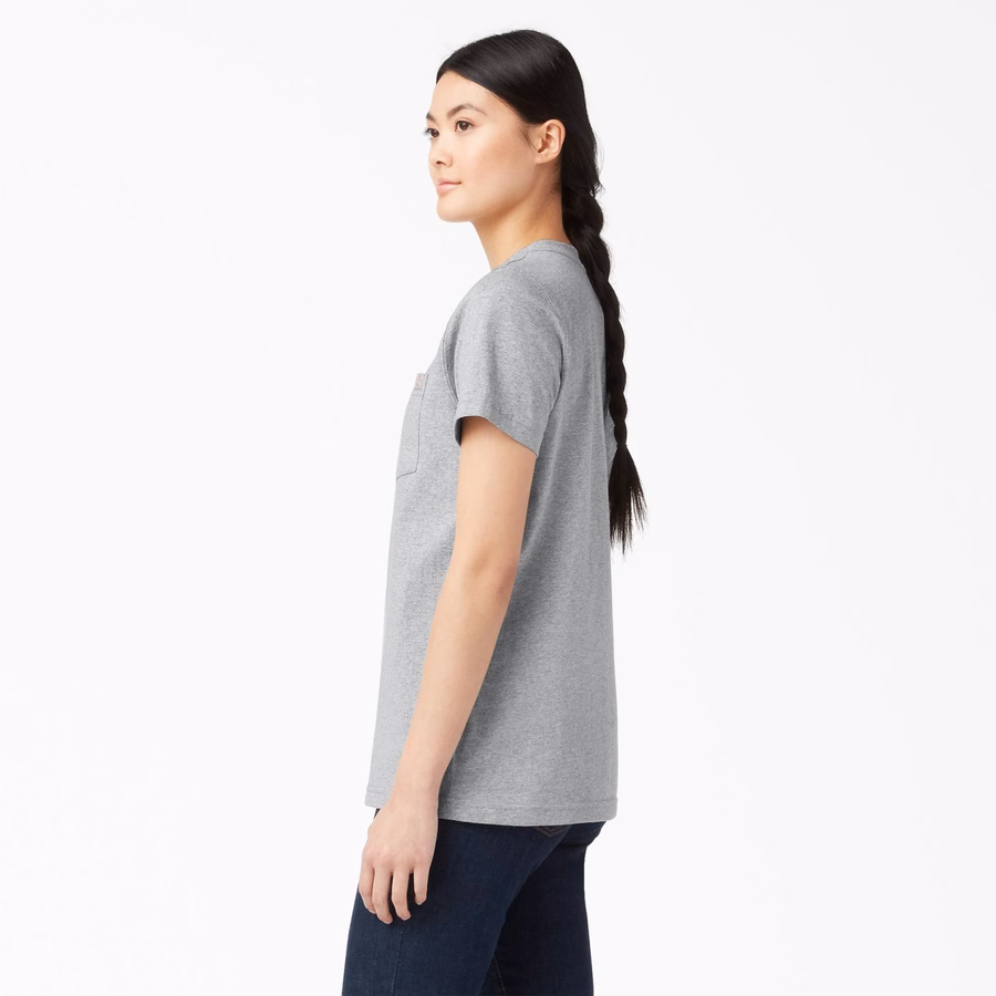 Tricou pentru femei cu mânecă scurtă și buzunar, greutate redusă